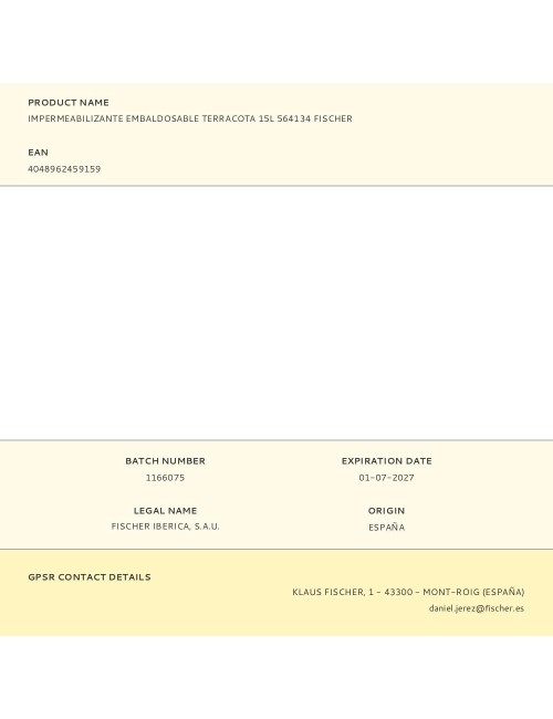 Impermeabilizante embaldosable terracota 15 l