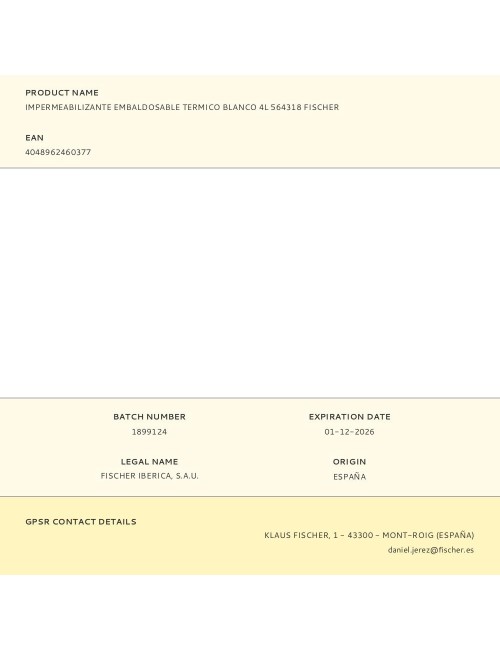 Impermeabilizante embaldosable térmico blanco 4 l