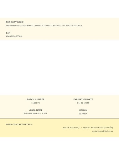 Impermeabilizante embaldosable térmico blanco 15 l