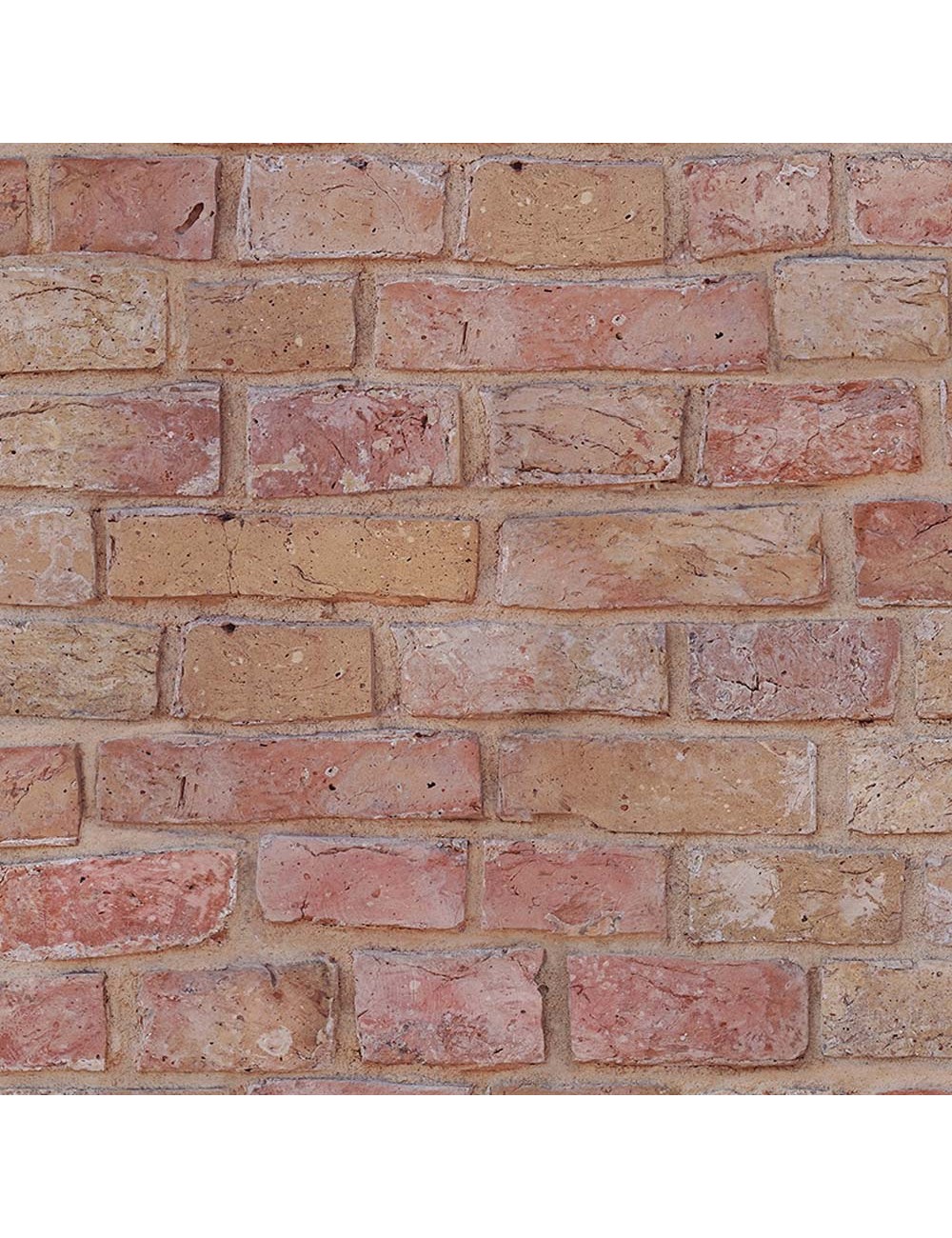 Rollo papel pintado alta calidad ladrillo rojo 0,53 x 10 m