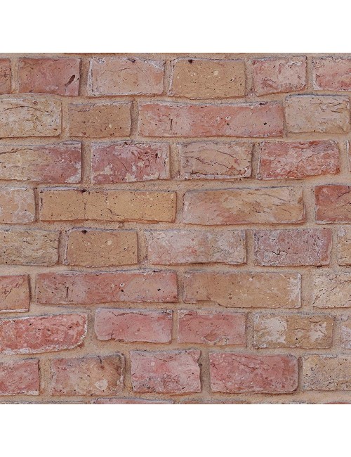 Rollo papel pintado alta calidad ladrillo rojo 0,53 x 10 m