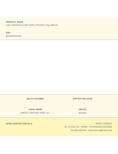 Cola universal para papel pintado 125 g