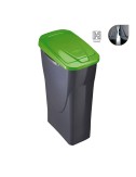 Cubo ecobin con tapa color verde 21,5 x 36 x 51cm 25 l