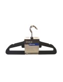 Perchas de plástico con acabado terciopelo 42 cm, 10 uds