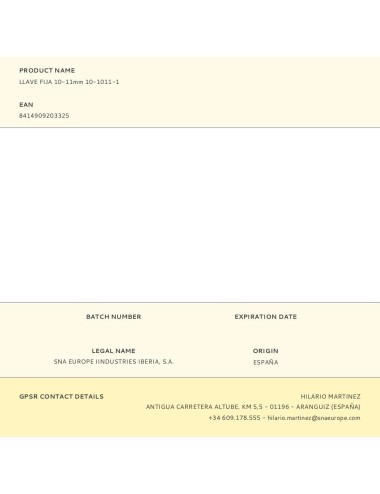 Llave fija 10-11mm 10-1011-1