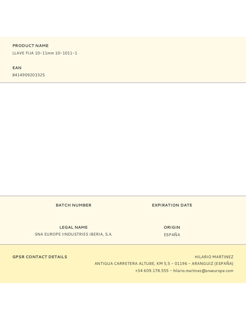 Llave fija 10-11mm 10-1011-1