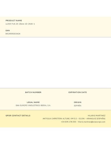 Llave fija 24-26mm 10-2426-1