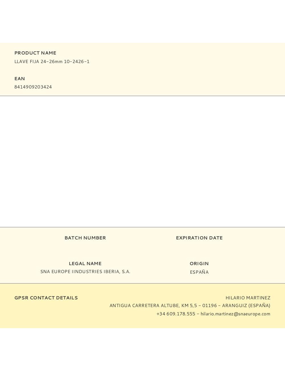 Llave fija 24-26mm 10-2426-1