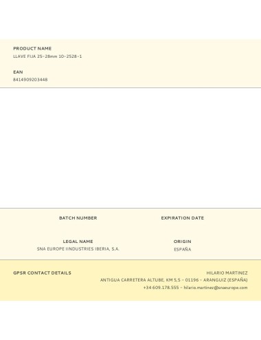 Llave fija 25-28mm 10-2528-1