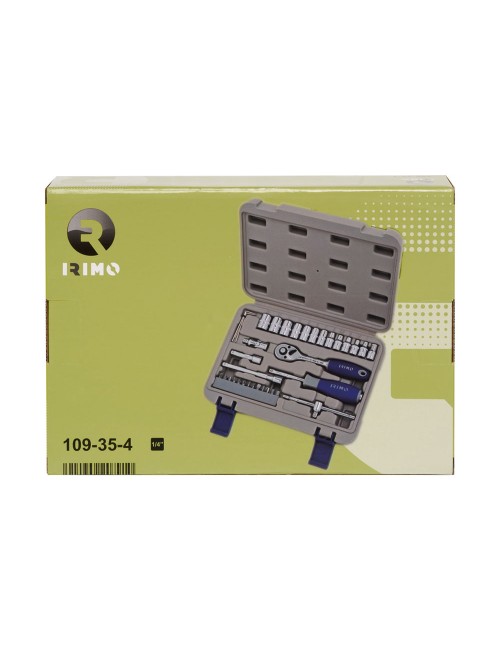 Juego carraca 1/4", vasos y puntas, 35 piezas 109-35-4