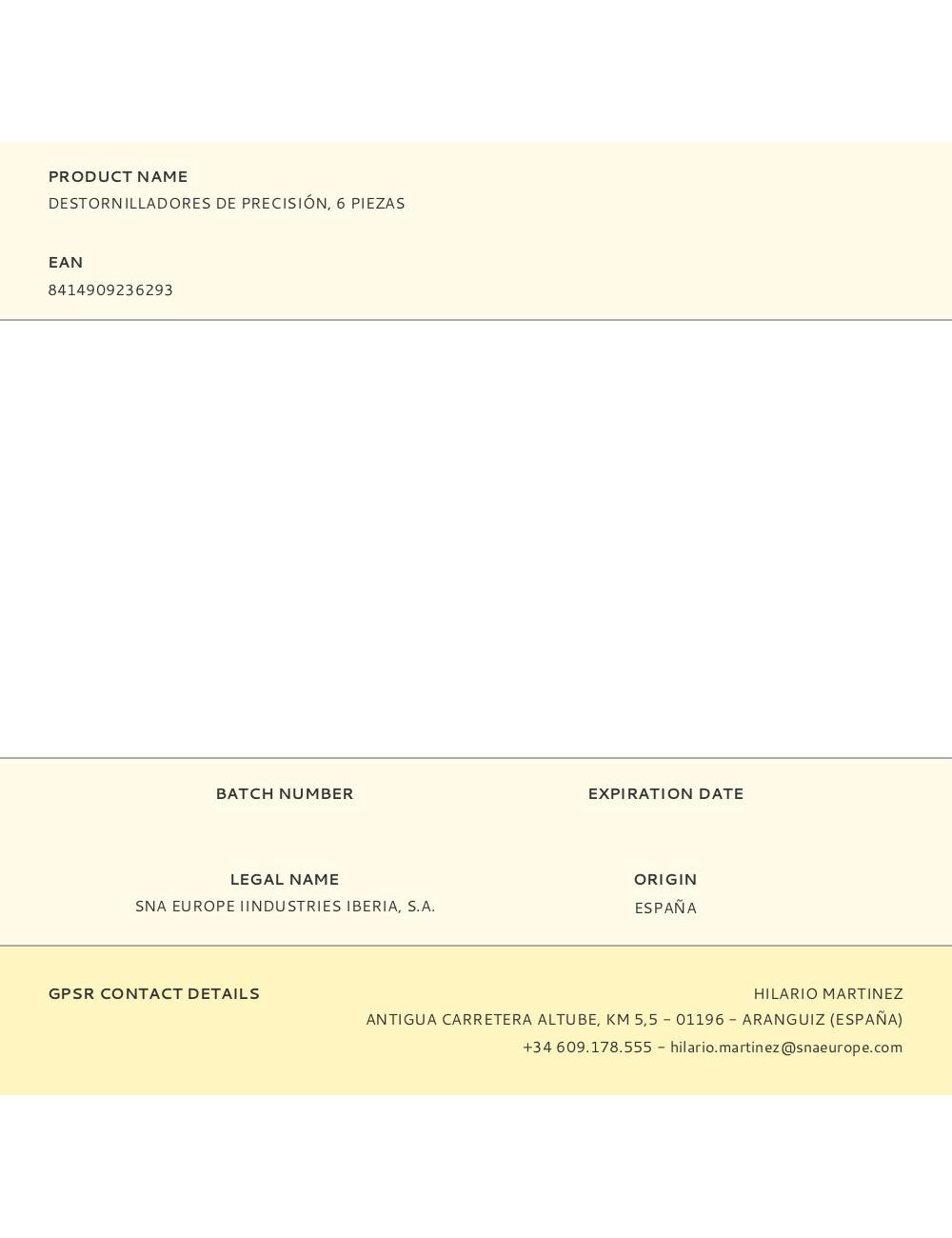 Destornilladores de precisión, 6 piezas