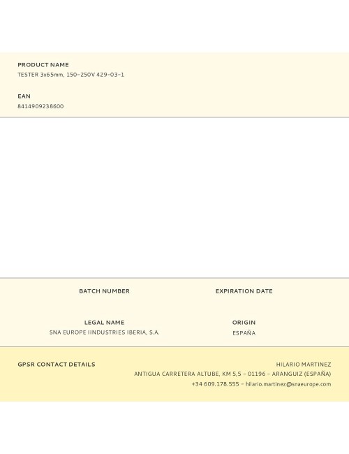 Tester 3x65mm, 150-250v 429-03-1