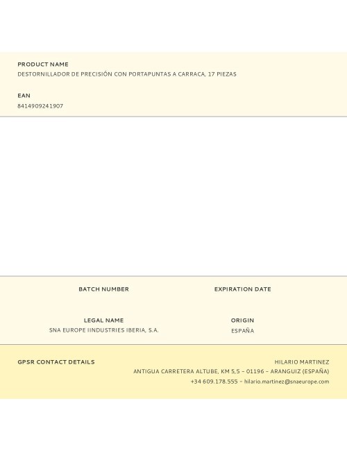 Destornilladores de precisión con portapuntas a carraca, 17 piezas