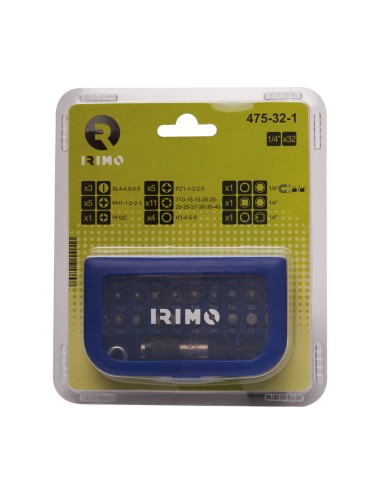 Juego puntas 1/4" con portapuntas magnético, 32 piezas 475-32-1