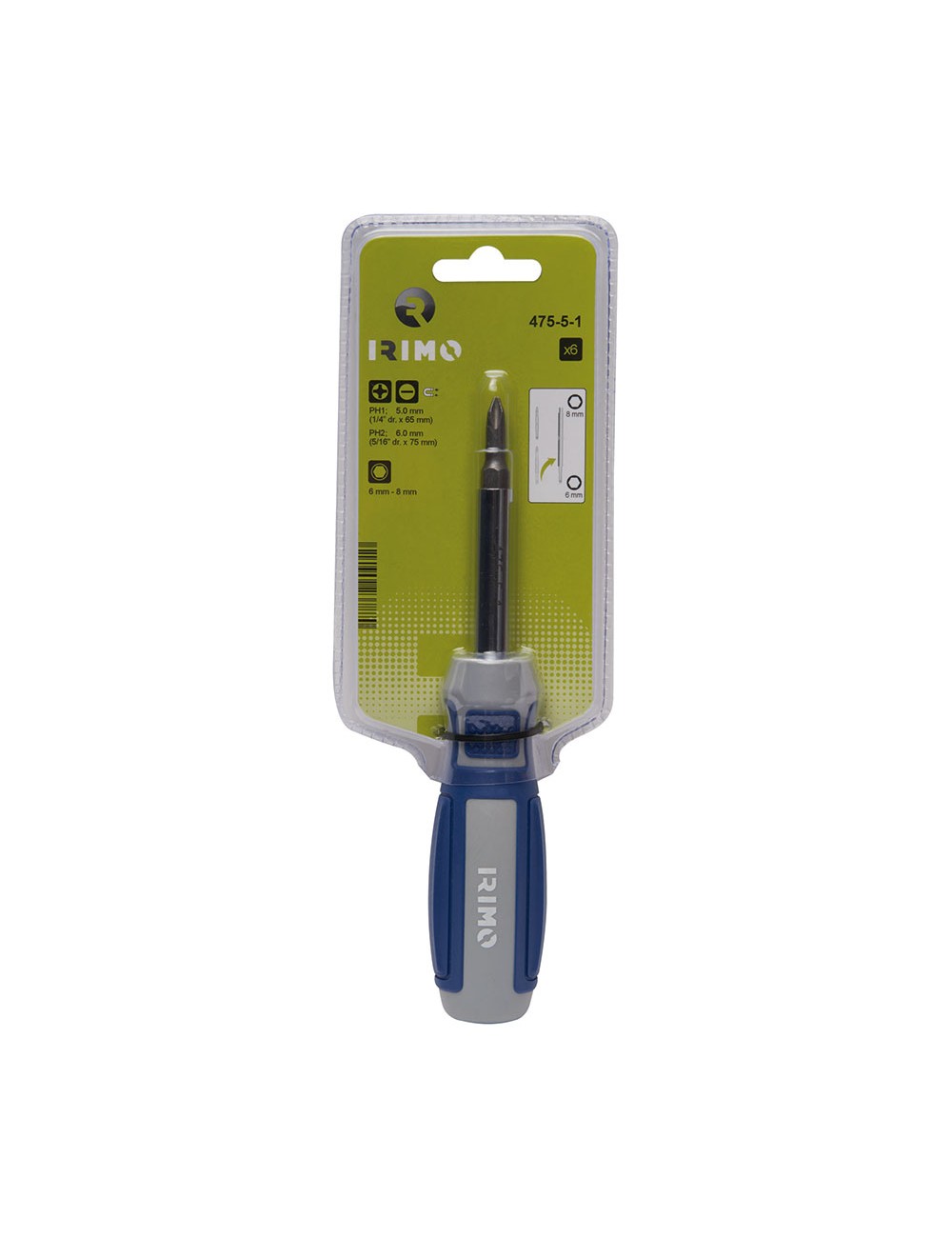 Destornillador 6 en 1 dos puntas reversibles