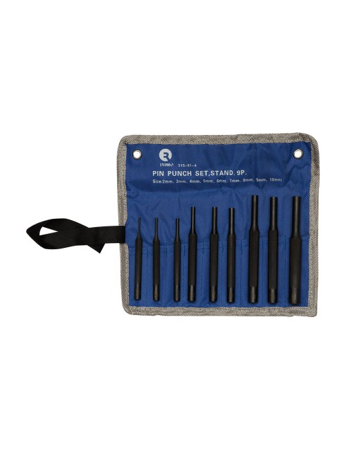 Botadores cilíndricos estriados (2,3,4,5,6,7,8,9,10 mm), juego de 9 piezas