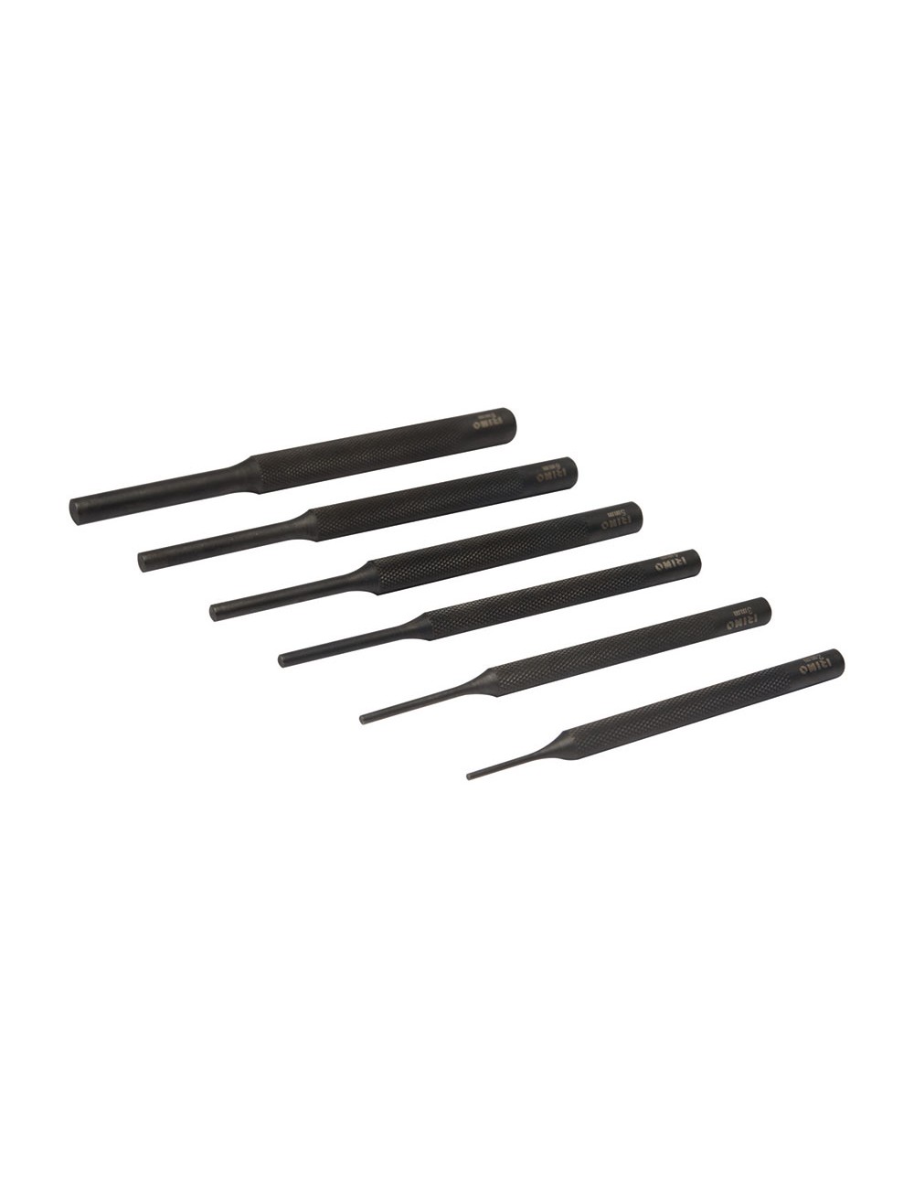 Botadores cilíndricos (2,3,4,5,6,8 mm), largos, juego de 6 piezas