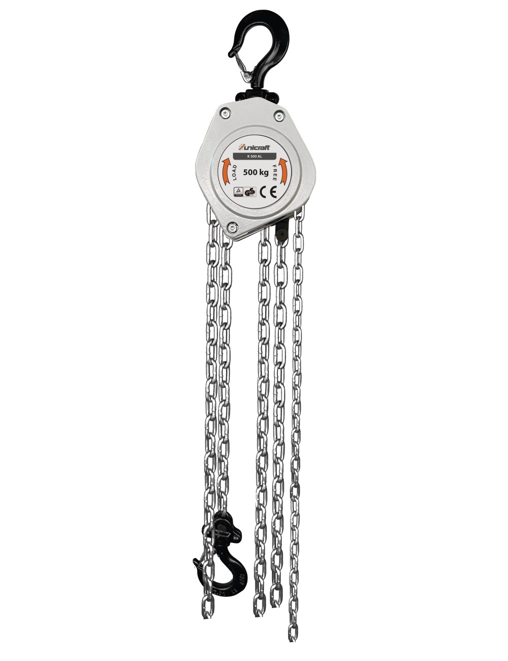 Polipasto de cadena  K 500 AL - Aluminio 500 Kg
