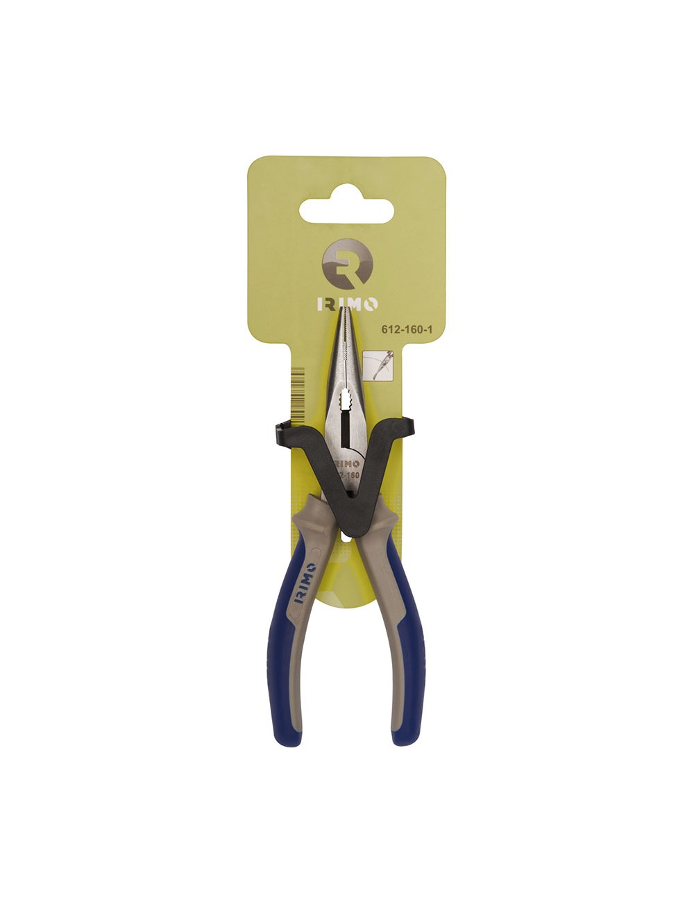 Alicates de boca semi redonda con mango bimaterial 161 mm