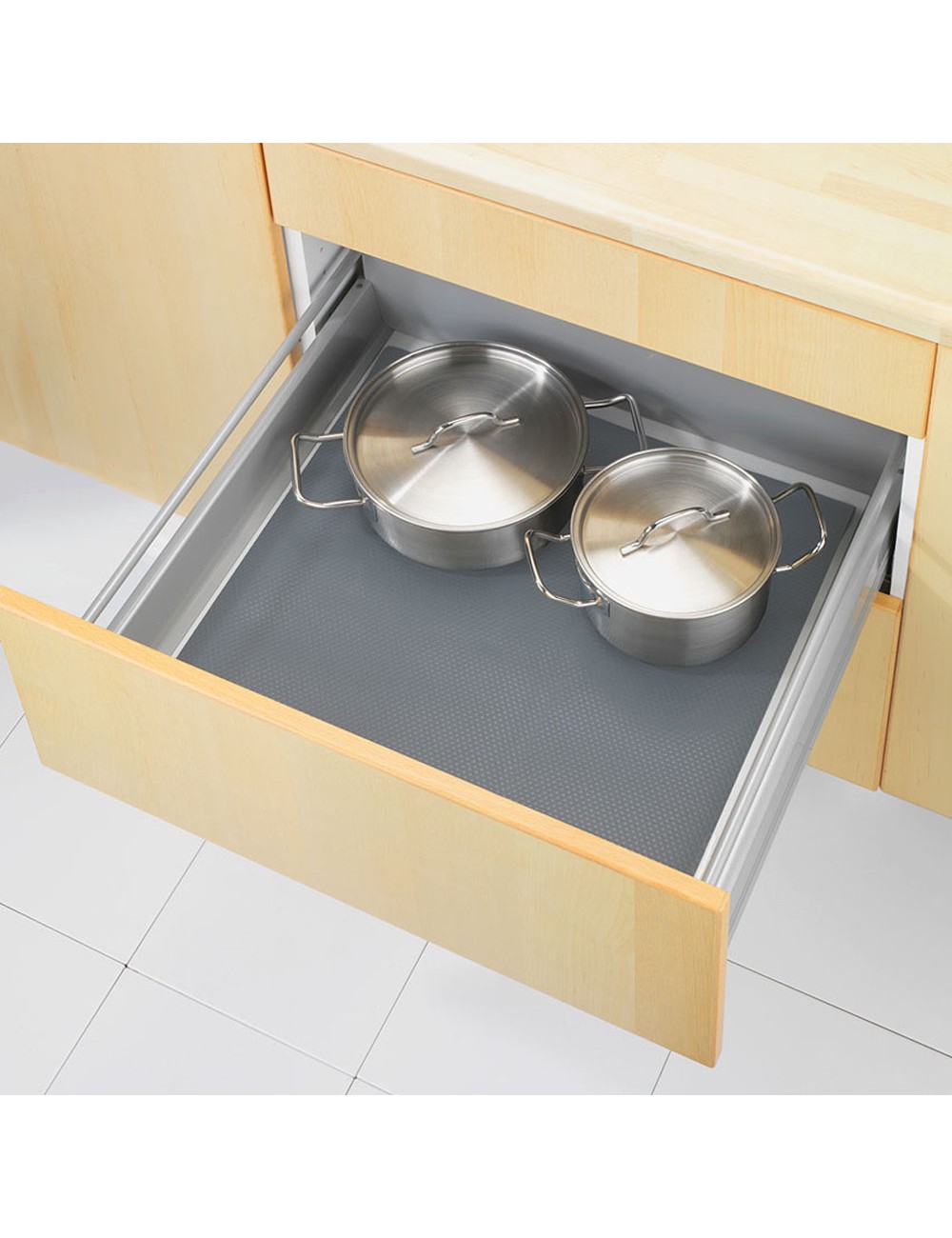 Lámina antideslizante extra gruesa gris 50 x 150 cm