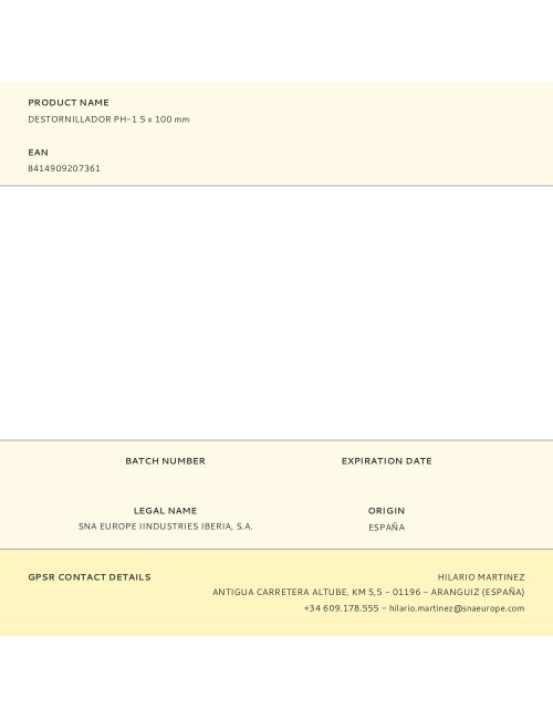 Destornillador ph-1 5 x 100 mm