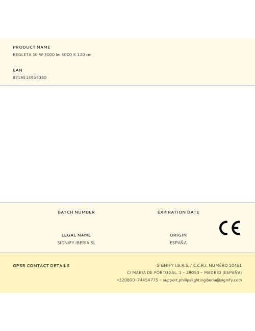 Regleta 30 w 3000 lm 4000 k 120 cm