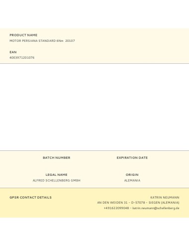 Motor persiana standard 6nm 20107
