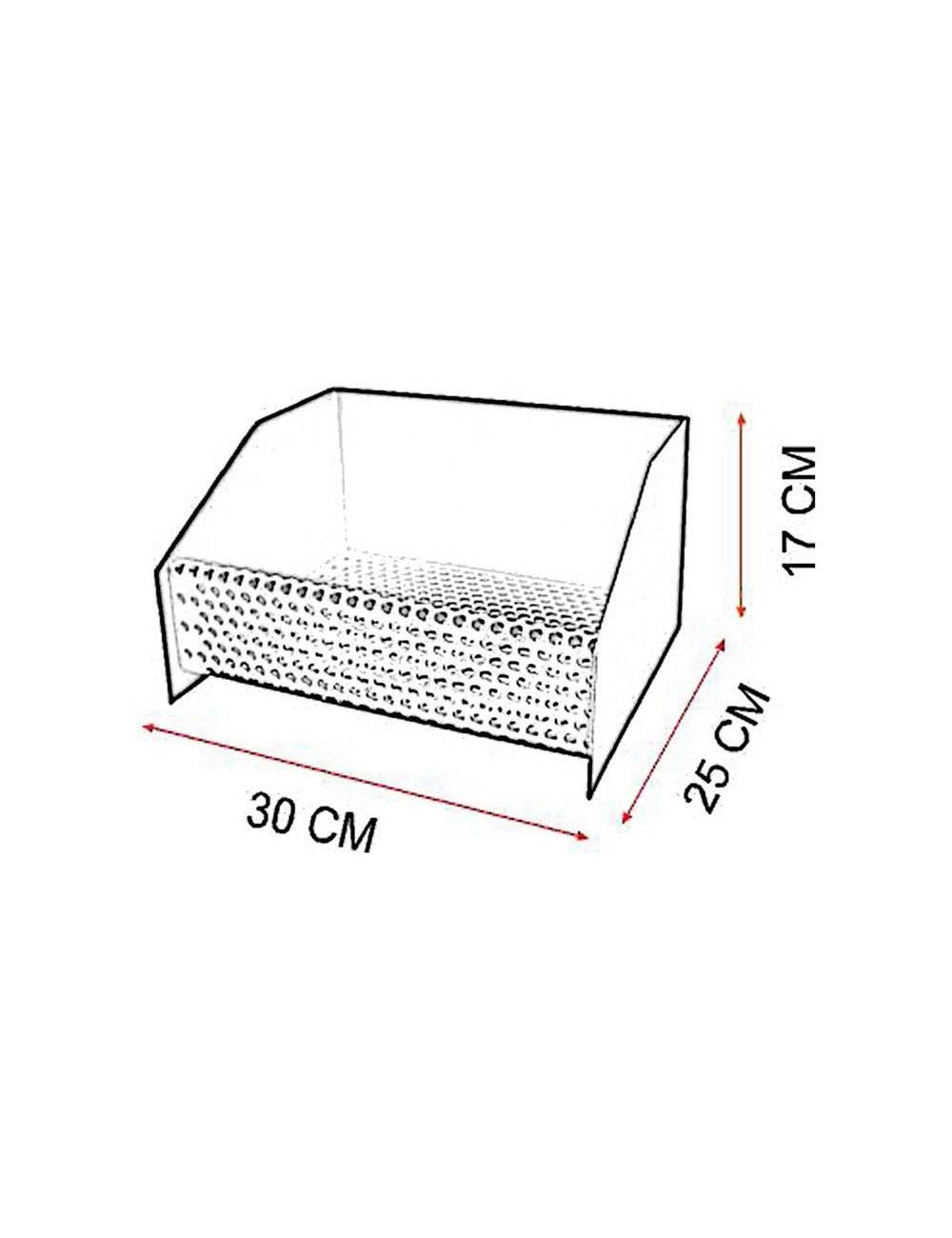Cesta quemador de pellets 30 x 25 x 17 cm