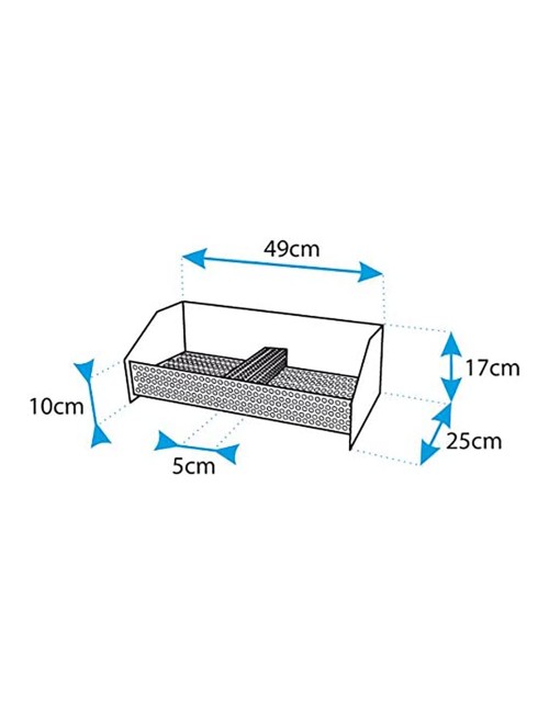 Cesta quemador de pellets 49 x 25 x 17 cm