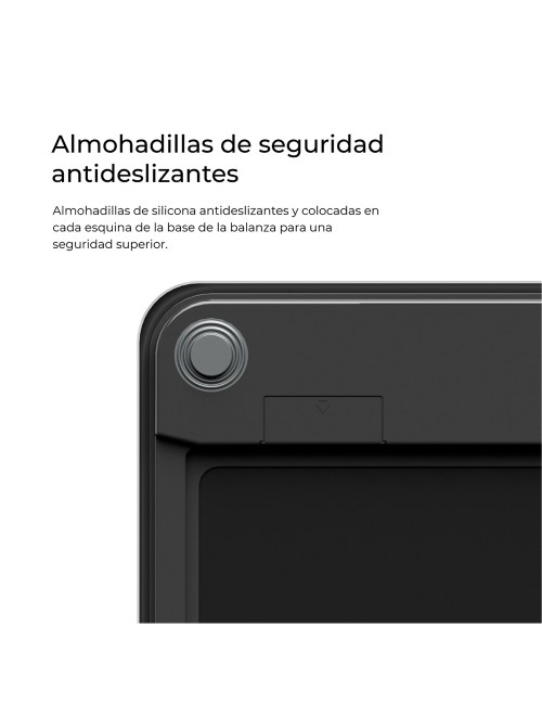 Báscula de baño digital inteligente con bluetooth color negro, máximo 180 kg