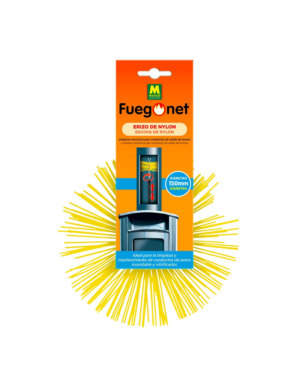 Deshollinador erizo de nylon ø150 mm