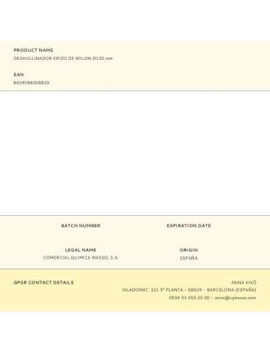 Deshollinador erizo de nylon ø150 mm