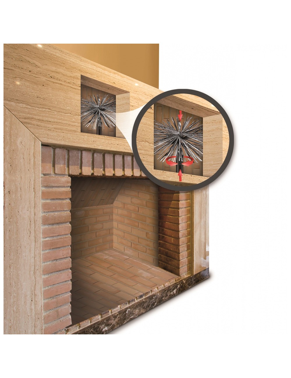 Deshollinador erizo de acero ø 200 mm