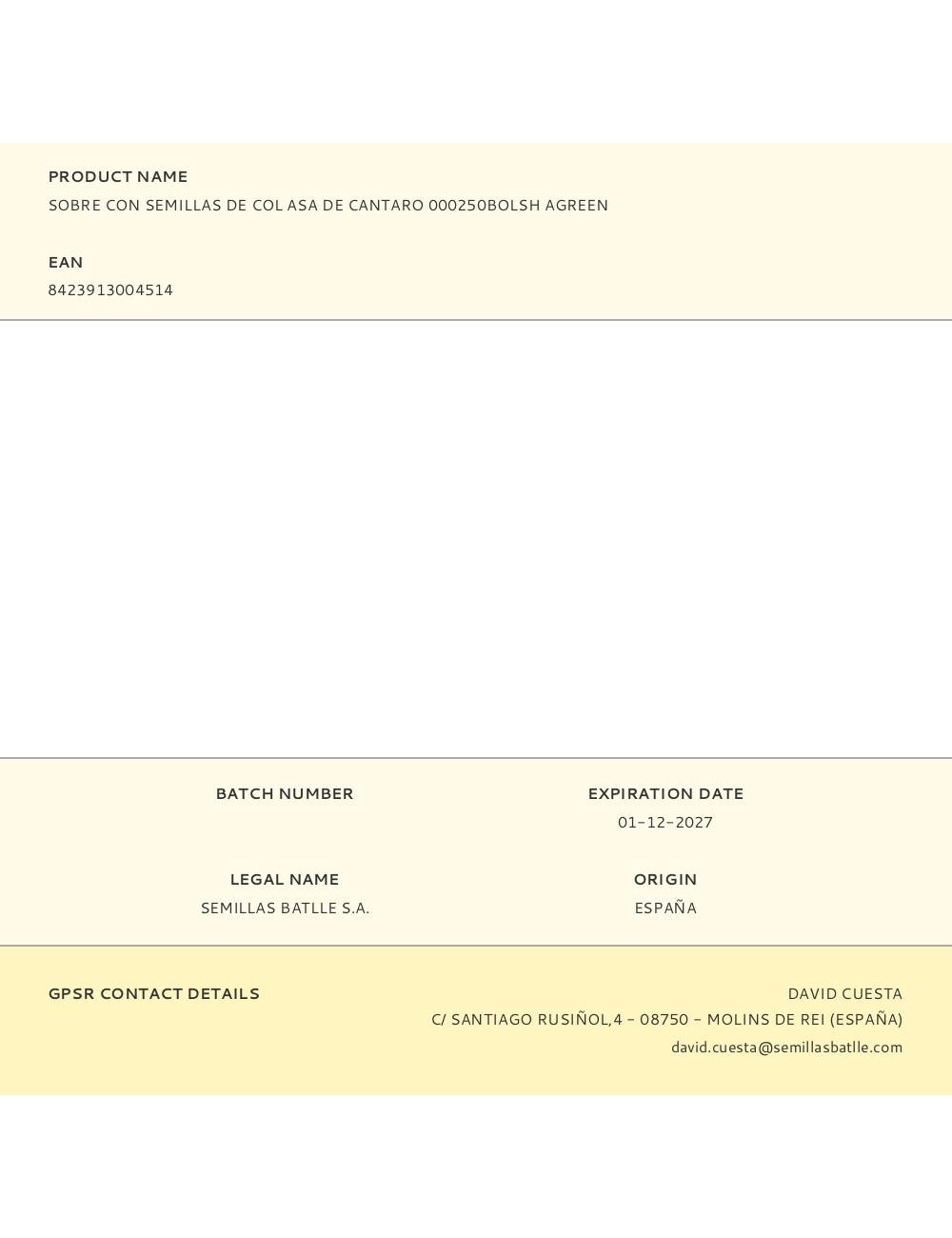 Sobre con semillas de col asa de cantaro 000250bolsh agreen