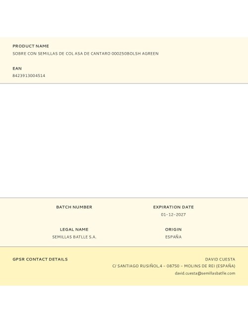 Sobre con semillas de col asa de cantaro 000250bolsh agreen