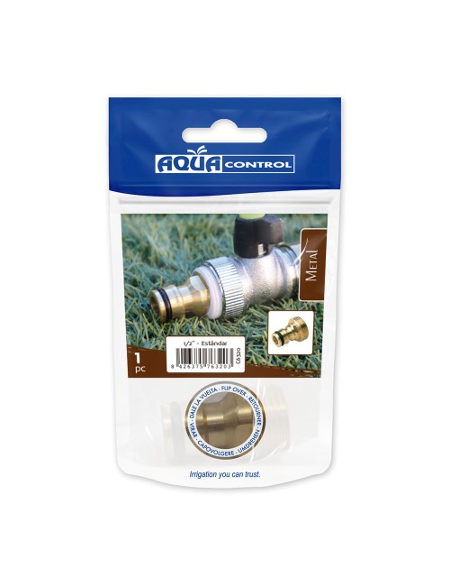Conector roscado macho 1/2" laton aqua control