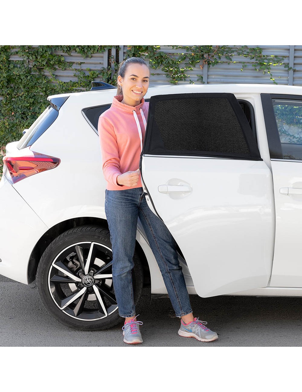 Pack 2 unid. malla parasol para coche uvlock v0103468 innovagoods