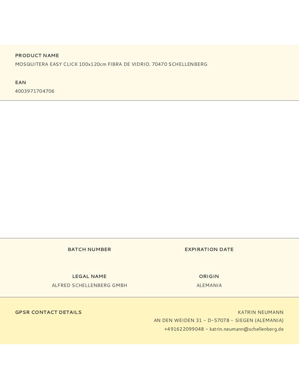 Mosquitera easy click 100 x 120 cm