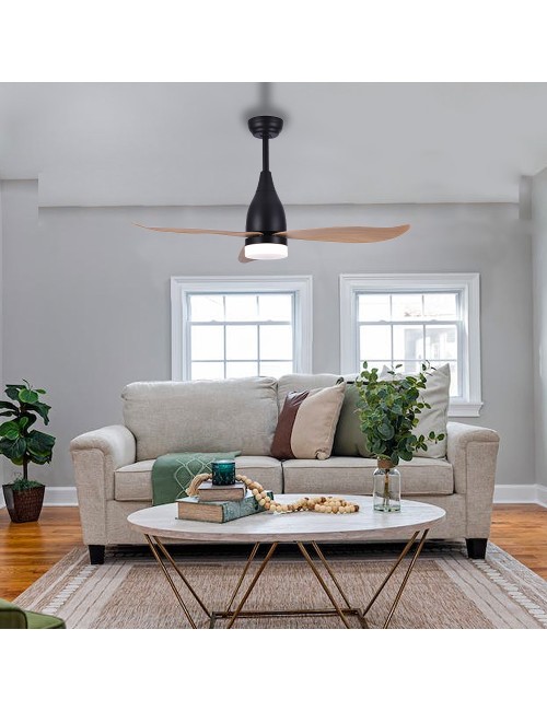 Ventilador de techo modelo kattegat112cm dc 15w + luz 18w 2.190lm 3.000k- 4000k-5.000k, 3cct