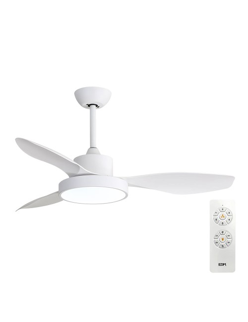 Ventilador de techo modelo ártico. color blanco 120 cm 38w + luz 22w 2.160lm 3.000k - 4.000k - 5.000k