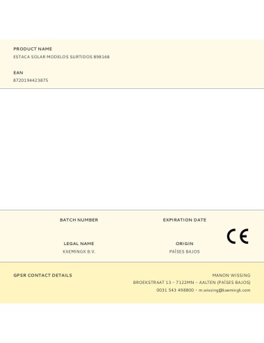 Estaca solar modelos surtidos 898168