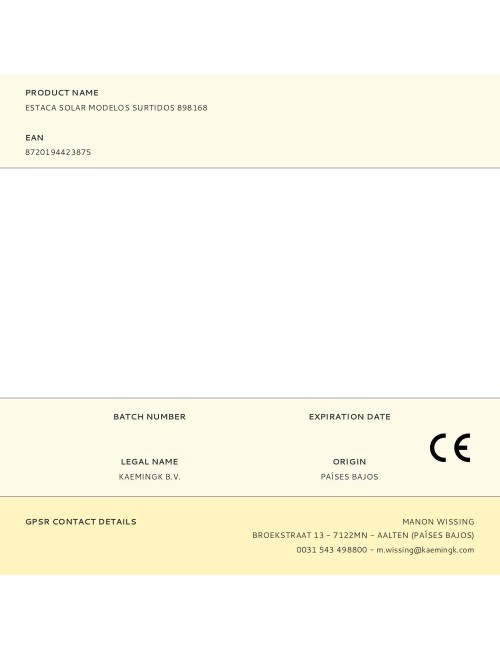 Estaca solar modelos surtidos 898168