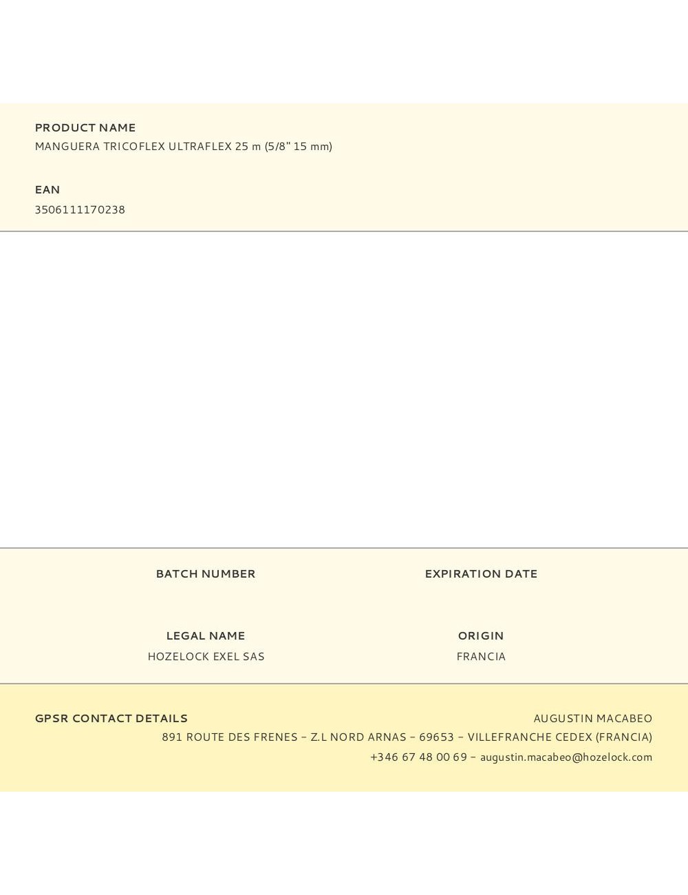 Manguera tricoflex ultraflex 25 m (5/8" 15 mm)