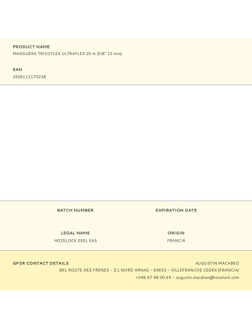 Manguera tricoflex ultraflex 25 m (5/8" 15 mm)