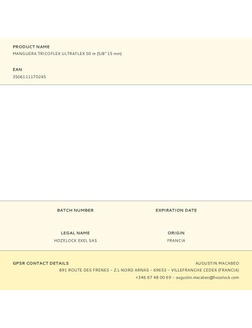 Manguera tricoflex ultraflex 50 m (5/8" 15 mm)