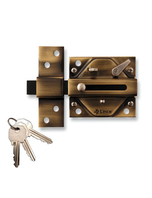 Cerrojo tradicional 2930 acabado bronce ingles 92930bi lince