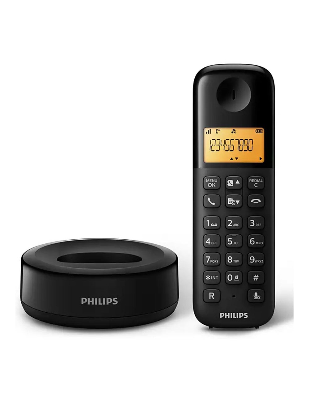 Teléfono fijo inalámbrico d1601b/34 philips