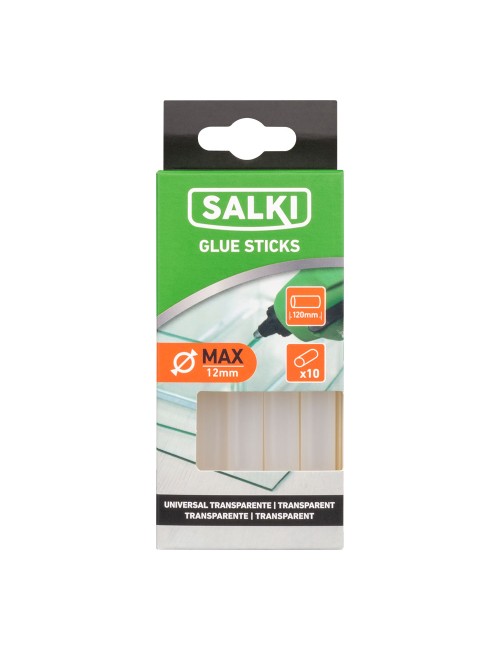 Barra de cola termofusible para uso universal transparente, ø12 x 120 mm, blister 10 uds