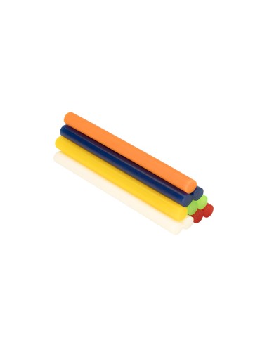 Barra de cola termofusible para decoración con varios colores, ø8 x 120 mm, blister 20 uds