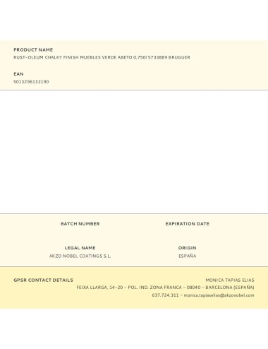 Rust-oleum chalky finish muebles verde abeto, 750 ml